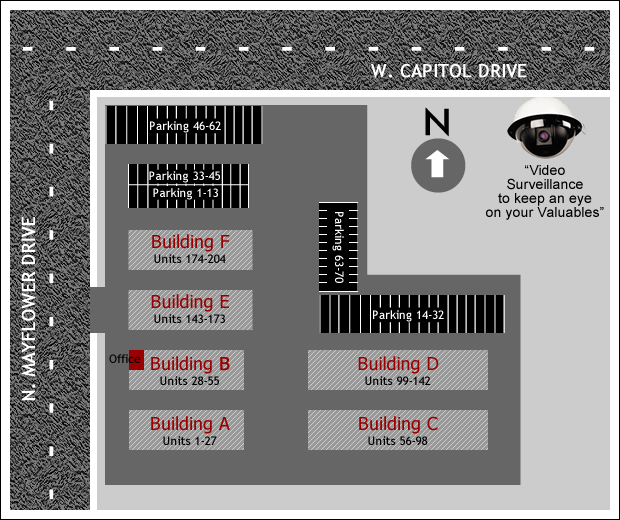 Appleton Area Storage Layout Map